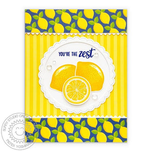 Sunny Studio Stamps Slice of Summer You're the Zest Lemon Card by Mendi Yoshikawa