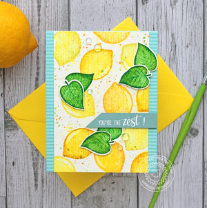 Sunny Studio Stamps Slice of Summer You're the Zest Watercolor Lemon Card by Vanessa Menhorn