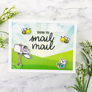 Sunny Studio Sending You Snail Mail Bumblebee with Mailbox Card (using Snail Mail 2x3 Mini Clear Stamps)