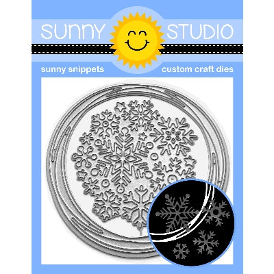 Sunny Studio Stamps Snowflake Circle Frame Sunny Snippets Dies