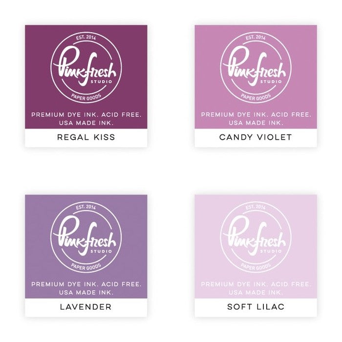 Pink Fresh Studio Pink Fresh 4-pack Mini Dye Ink Cubes Purple Set-Soul of Provence includes Regal Kiss, Candy Violet, Lavender & Soft Lilac