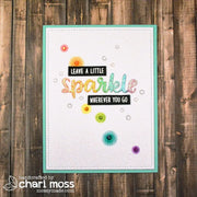 Sunny Studio Stamps Born To Sparkle "Leave A Little Sparkle Wherever You Go" Rainbow Card