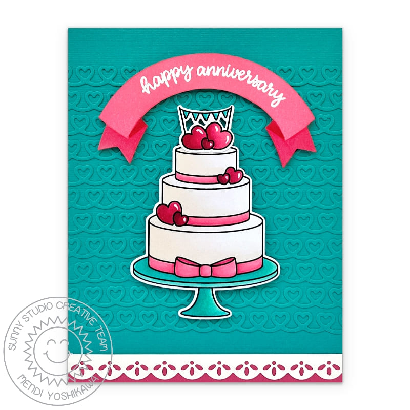 Sunny Studio Stamps Metal Cutting Heartstrings Border Dies