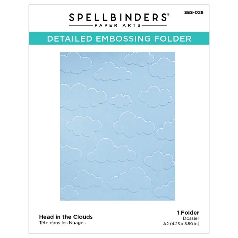Spellbinders A2 Head in the Clouds Vertical Embossing Folder from the Open Road Collection SES-028