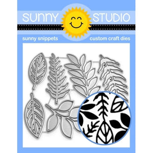 Sunny Studio Stamps Spring Greenery 7-piece Ferns & Leaves Metal Cutting Dies