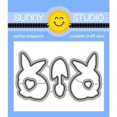 Sunny Studio Spring Greetings Easter Low Profile Metal Cutting Die Set