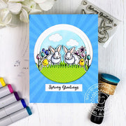 Sunny Studio Stamps Spring Greetings Bunny Rabbit Card by Rachel Alvarado