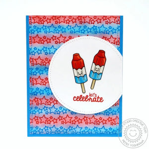 Sunny Studio Stamps Sunny Borders Fourth of July Card with Star Background
