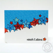 Sunny Studio Stamps Stars & Stripes Patriotic Fourth of July Reach For The Stars Card