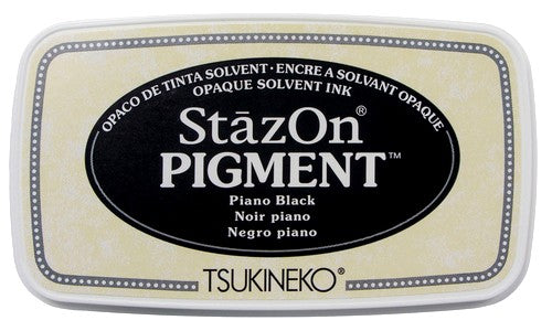Tsukineko StazOn Pigment Piano Black Solvant Opaque Ink Pad