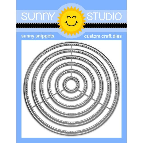 Sunny Studio Stamps Stitched Circle Small Metal Cutting Dies - Nesting 6-piece Set