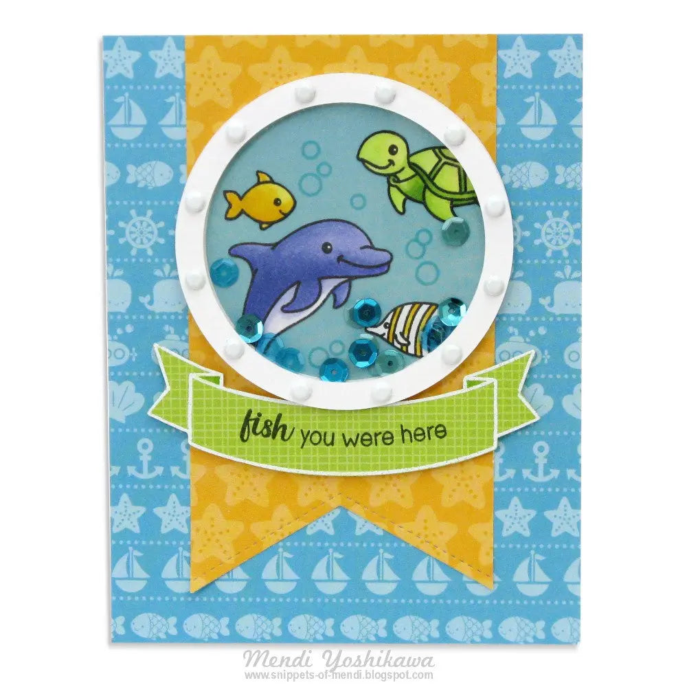 Sunny Studio Stamps Oceans of Joy & Doodlebug Anchors Aweigh Card