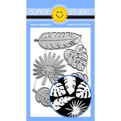 Sunny Studio Stamps Summer Greenery Tropical Leaves Metal Cutting Dies