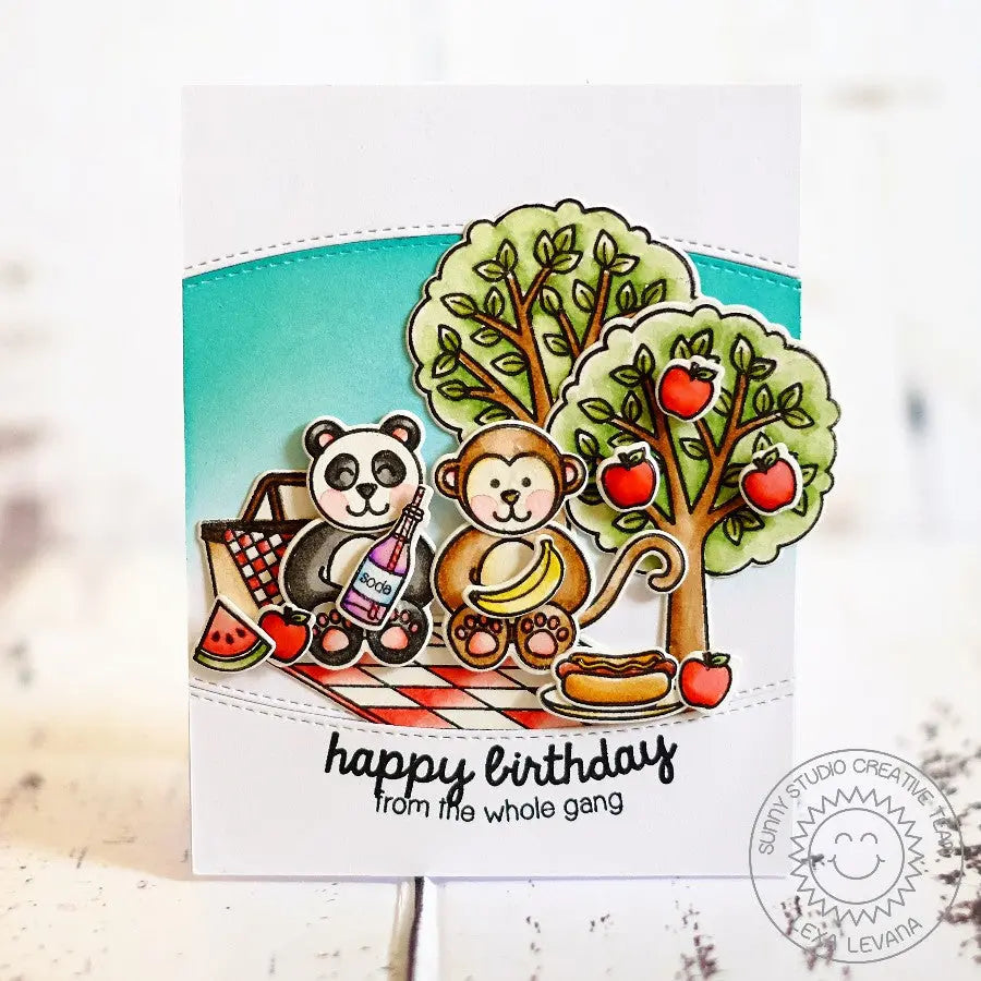 Sunny Studio Stamps Summer Picnic Critter Birthday Card