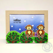 Sunny Studio Stamps Summer Picnic Monkey in Trees Card