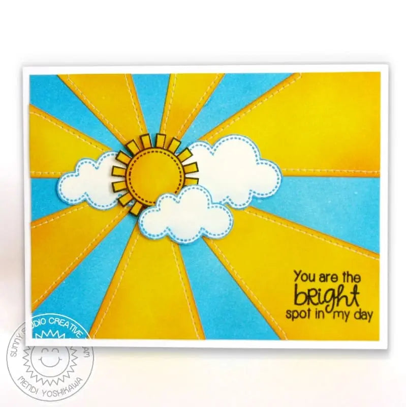 Sunny Studio Stamps Sunny Sentiments Bright Spot in My Day Sunburst Card