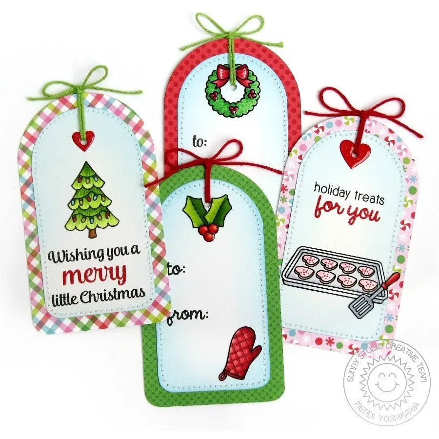 Sunny Studio Stamps Blissful Baking Christmas Cookies Gift Tags