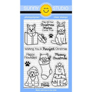 Sunny Studio Stamps Santa's Helpers 4x6 Kitty Cat & Puppy Dog Christmas Photo-Polymer Clear Stamp Set