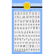 Sunny Studio Stamps Sweet Script 4x6 Uppercase, Lowercase, Numbers & Punctuation Alphabet Photopolymer Clear Stamp Set