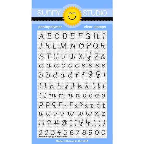 Sunny Studio 4x6 Photopolymer Clear Sweet Script Stamps - Sunny Studio ...