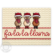 Sunny Studio Stamp Alpaca Holiday Fa La La Llama Handmade Christmas Card using Loopy Letters Alphabet Craft Dies