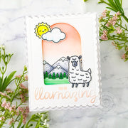 Sunny Studio Stamps You're Llamazing Punny Llama Handmade Card using Loopy Letters Alphabet Metal Craft Dies