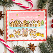 Sunny Studio Stamps Merry Mice Mouse Handmade Holiday Christmas Card by Mona Toth