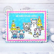 Sunny Studio Stamps Merry Mice Mouse Christmas Holiday Card with Cheese Trees by Ana Anderson