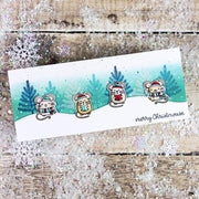 Sunny Studio Stamps Merry Mice Winter Mouse Handmade Holiday Christmas Card by Rachel
