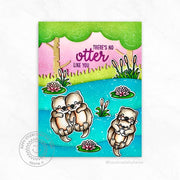 Sunny Studio There's No Otter Like You Punny Handmade Card (using My Otter Half 3x4 Clear Stamps)