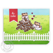 Sunny Studio Hi Cutie Hamster with Peanuts Pile Handmade Card (using Happy Hamsters 3x4 Clear Stamps)
