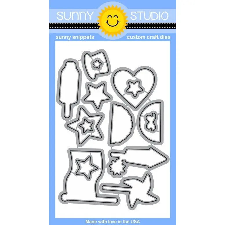 Sunny Studio Stamps Stars & Stripes Coordinating Metal Cutting Dies- Retired