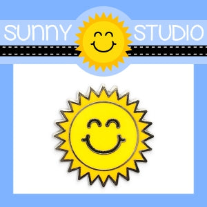 Sunny Studio Stamps Sunshine Logo Collectible Collector Hard Enamel Pin with Rubber Back