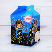 Sunny Studio Superhero Birthday Treat Gift Box for Boys Party by Ana Anderson (using Wrap Around Box Dies)