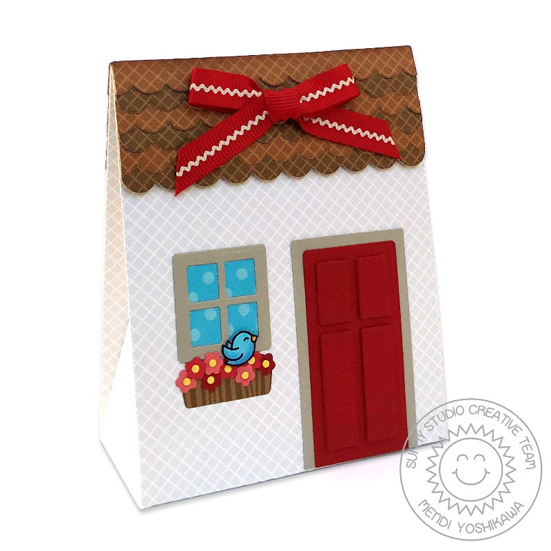 Sunny Studio Stamps Everyday House Sweet Treats Handmade Gift Bag with magnetic closure (using House Add-on Metal Cutting Dies)