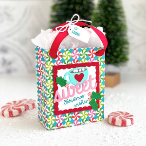 Sunny Studio Stamps Warm & Cozy Hot Chocolate Cocoa and Peppermint Christmas Holiday Treat Gift Bag
