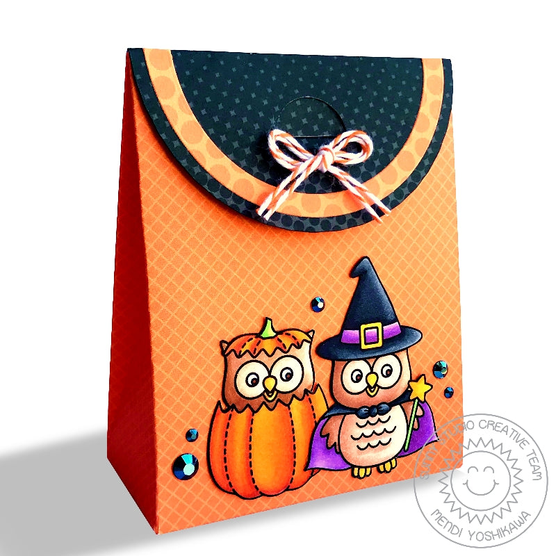 Sunny Studio Stamps Happy Owl-o-ween Halloween Owl Sweet Treats Gift Bag (using 3-in-1 metal cutting dies)