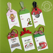 Sunny Studio Stamps Six Holiday Gift Tag Examples using Tag Topper Traditional Metal Cutting Dies