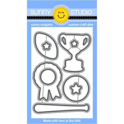 Sunny Studio Stamps Team Players Sports Themed Steel Rule Die Set
