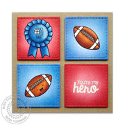 Sunny Studio Stamps Team Player #1 Dad You're My Hero Football Card