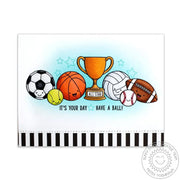 Sunny Studio Stamps Team Player Have A Ball Sports Card by Mendi Yoshikawa