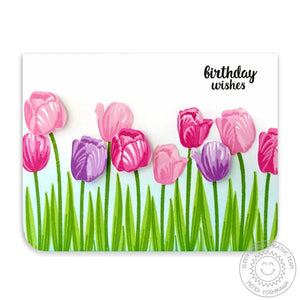 Sunny Studio Stamps Timeless Tulips Tulip Fields Birthday Card