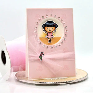 Sunny Studio Stamps Tiny Dancer Tulle & Sequins Ballerina Card