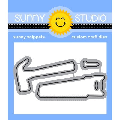 Sunny Studio Stamps Tool Time Hammer & Saw Metal Cutting Dies
