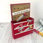 Sunny Studio Stamps Tool Box Father's Day Card by Tammy Stark (using Tool Time 2x3 Clear Photopolymer Stamp Set)