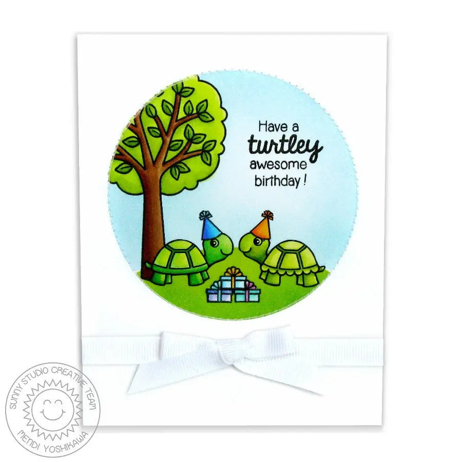 Sunny Studio Turtley Awesome Turtle Birthday Card