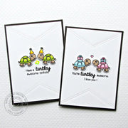 Sunny Studio Punny Turtle Birthday Cards (using Turtley Awesome 2x3 Clear Photopolymer Stamps)