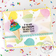 Sunny Studio Stamps Two Scoops Card using real ice cream sprinkles