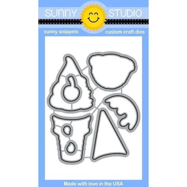 Sunny Studio Stamps Two Scoops Ice Cream Metal Cutting Die Set