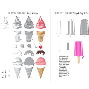 Sunny Studio Stamps Two Scoops & Perfect Popsicle Printable Layering Alignment Guide